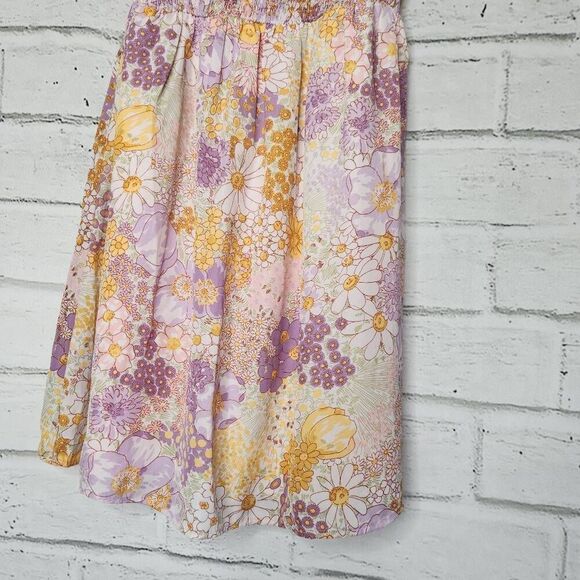 Liberty Love Maternity Womens Multicolor Floral Flutter Sleeve Mini Dress Small - Picture 4 of 16